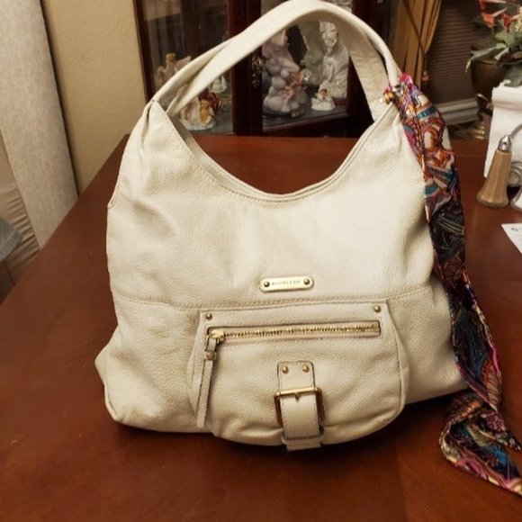 Euc Michael Kors White Leather Shouder Bag Purse - Picture 1 of 10